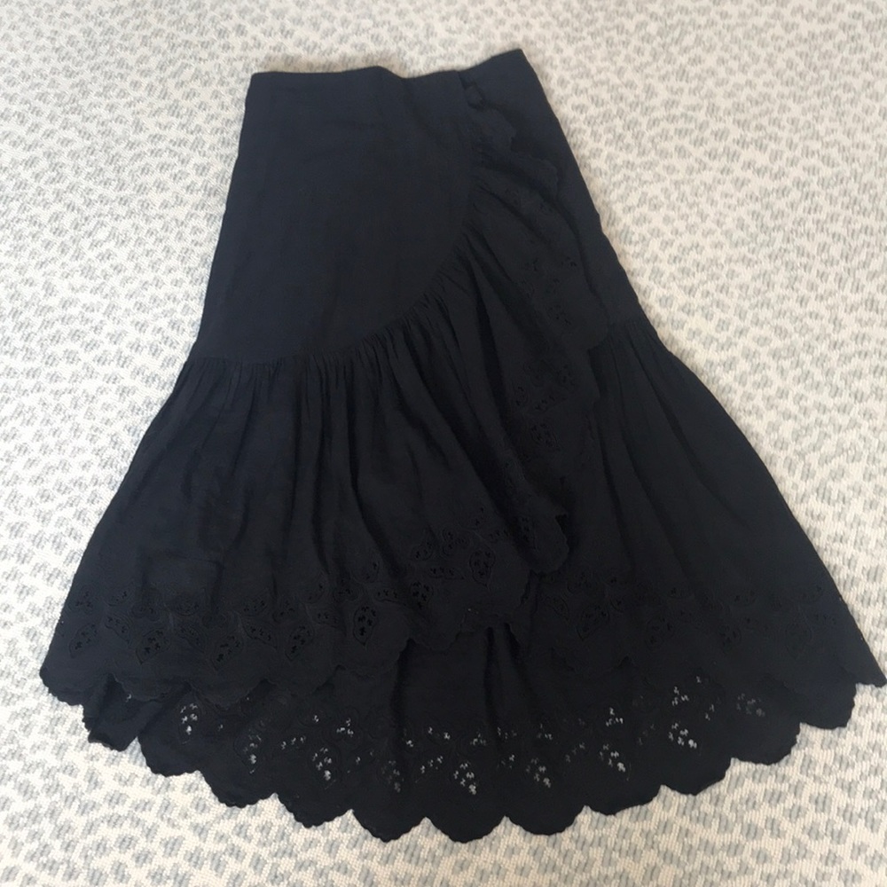 Ulla Johnson ruffle trim wrap skirt